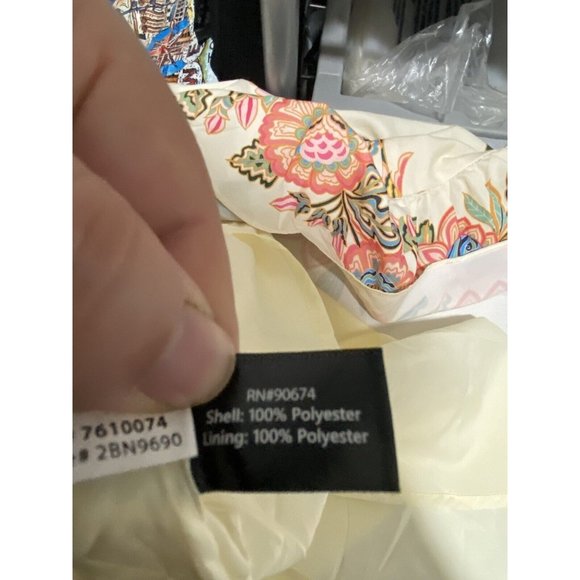 Boston Proper Boho Floral Ruffle Neckline Maxi Dress Womens Long Sleeve VNeck 10 - Picture 11 of 12